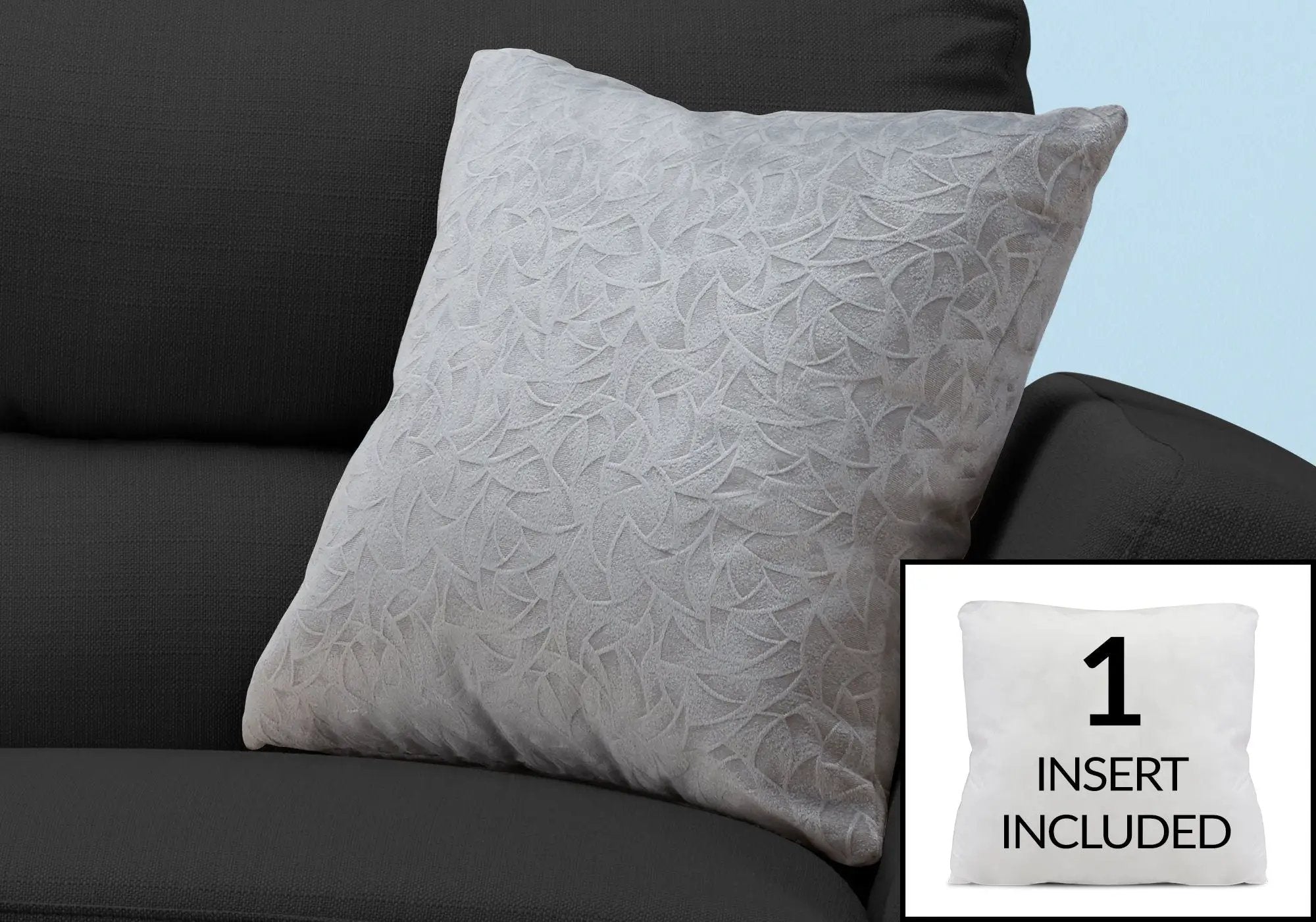 Pillow Square, Insert Included, Decorative Throw, Hypoallergenic by Unique Piece Furniture