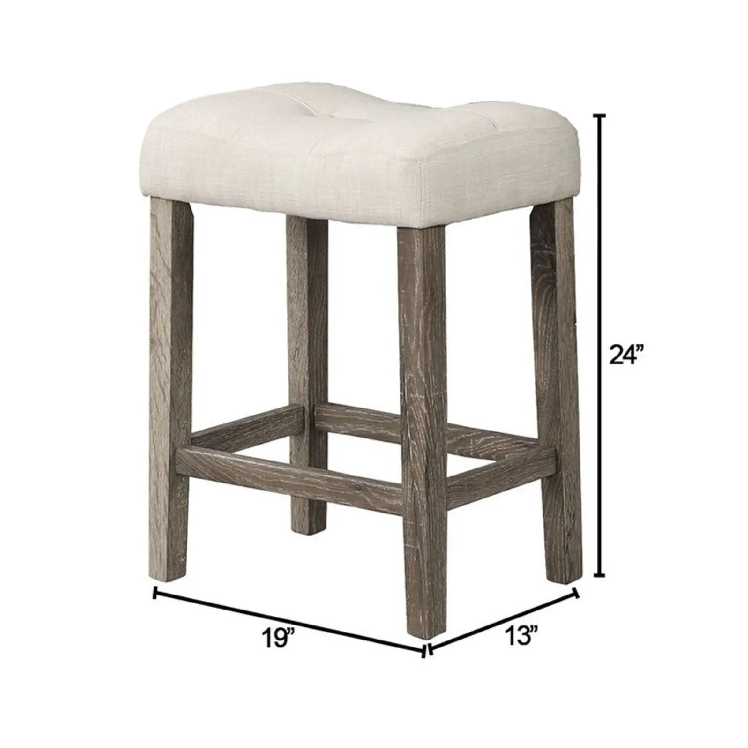 Transitional Counter Dining Set With 4 Tufted Stools by HouseOfZazla