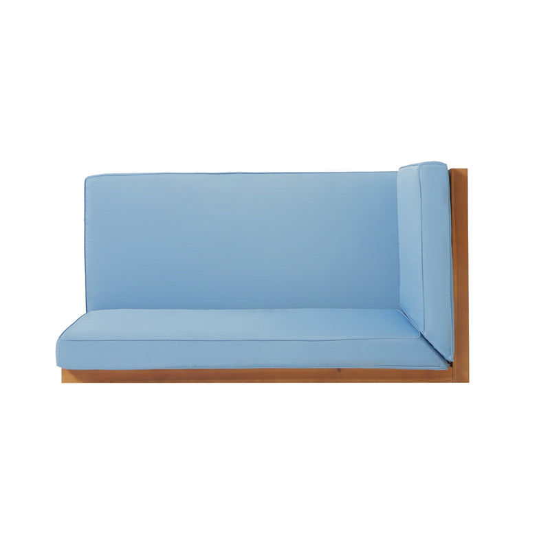 Brava X-Back 4-Piece Sofa Set, Blue by HouseOfZazla