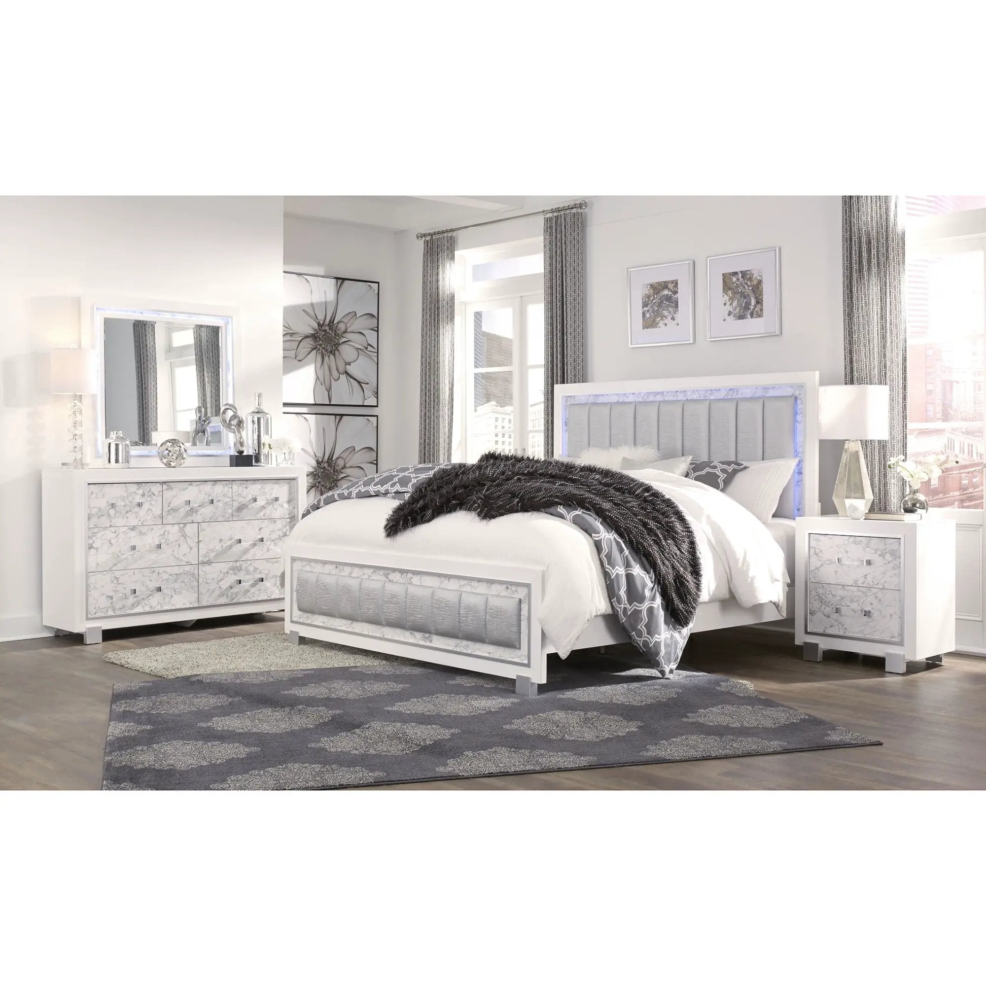 Skye - Marble Dresser - White by Unique Piece Furniture