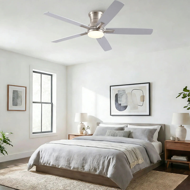Mordern Flush Mount Ceiling Fan With Light And Remote Control by Unique Piece Furniture