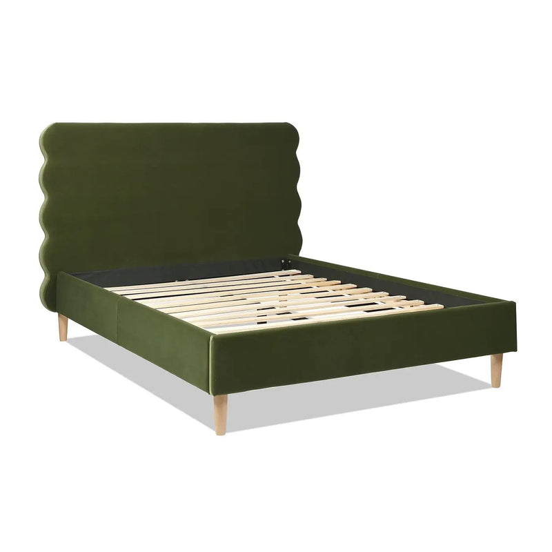 Stockholm - Modern Wavy Headboard Platform Bed by Unique Piece Furniture