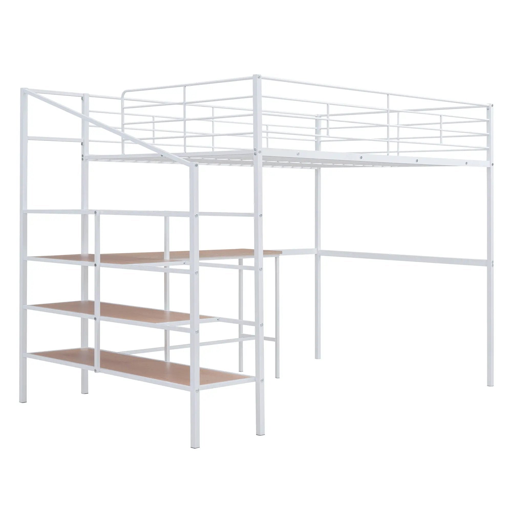 Loft Bed With Desk And Lateral Storage Ladder by Unique Piece Furniture