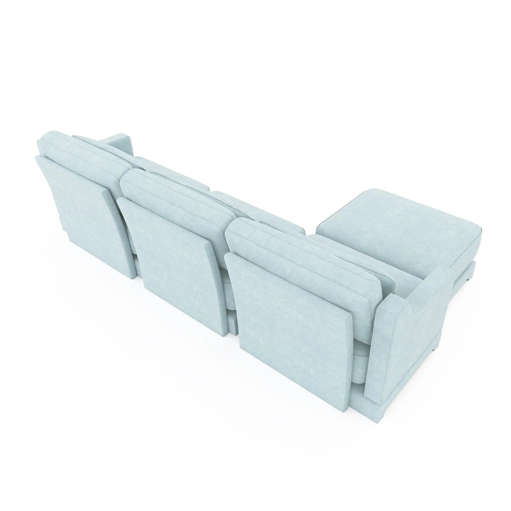 Stylish Sofa With Ottoman And Lumbar Pillows, Ergonomic Design by HouseOfZazla