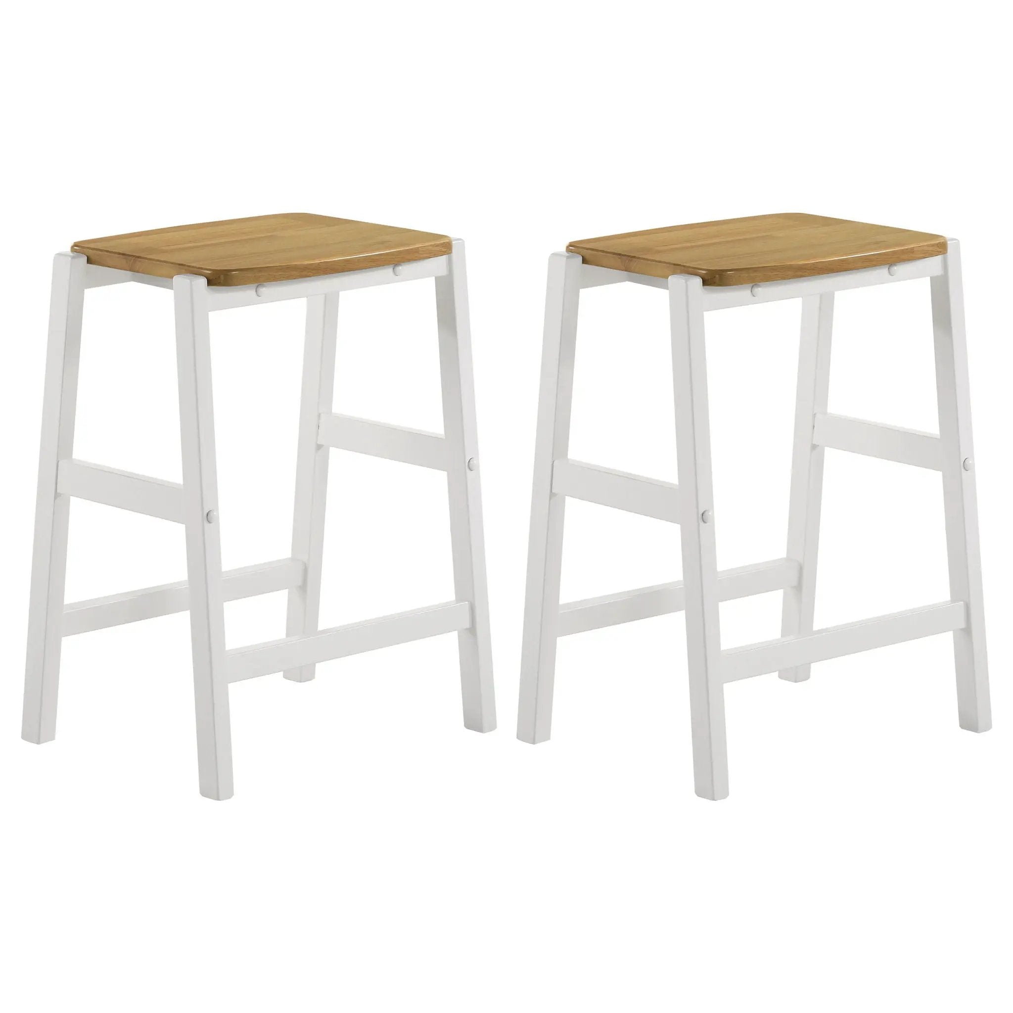 Cowichan - Backless Counter Stool (Set of 2) - White by HouseOfZazla
