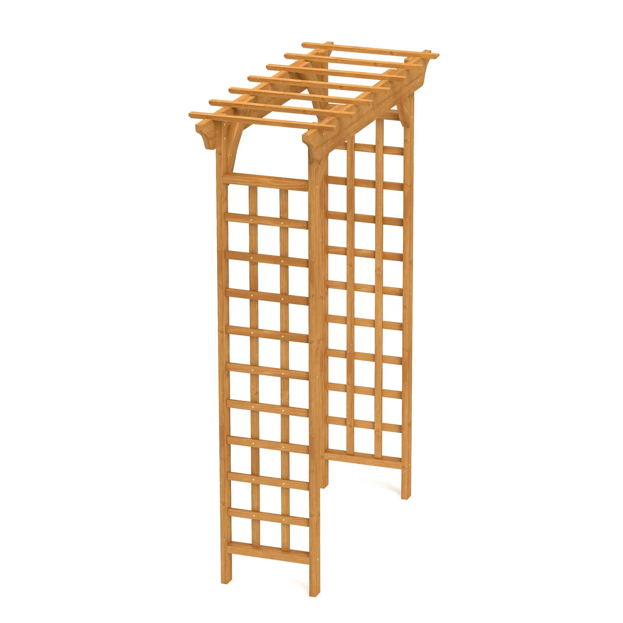 Arbor, Wedding Arch For Ceremony, Trellis For Plant Climbing, Christmas Decor Pergola For Garden Backyard - Yellow by HouseOfZazla
