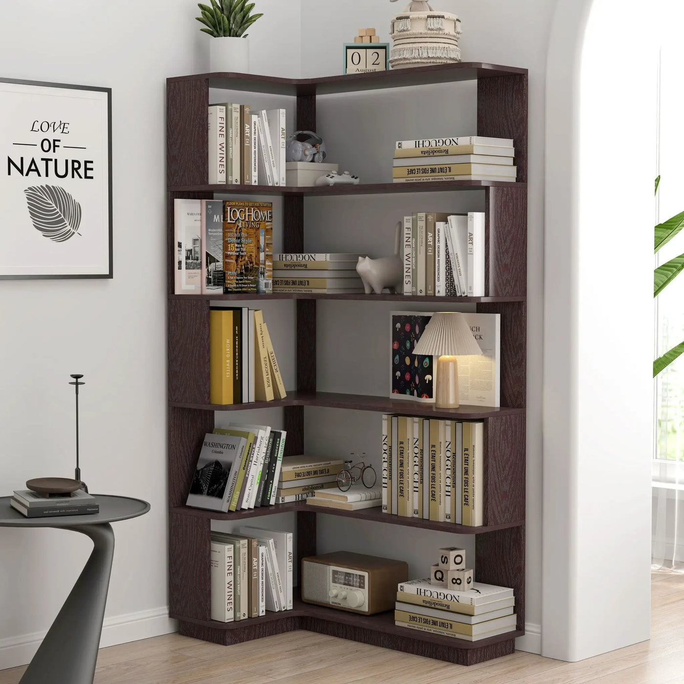 L-Shaped Corner Bookshelf by HouseOfZazla