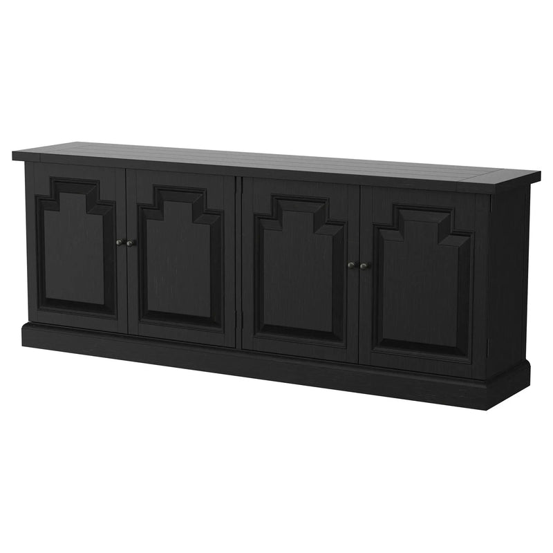 Florence 4-door Dining Sideboard Buffet Distressed Black by Unique Piece Furniture