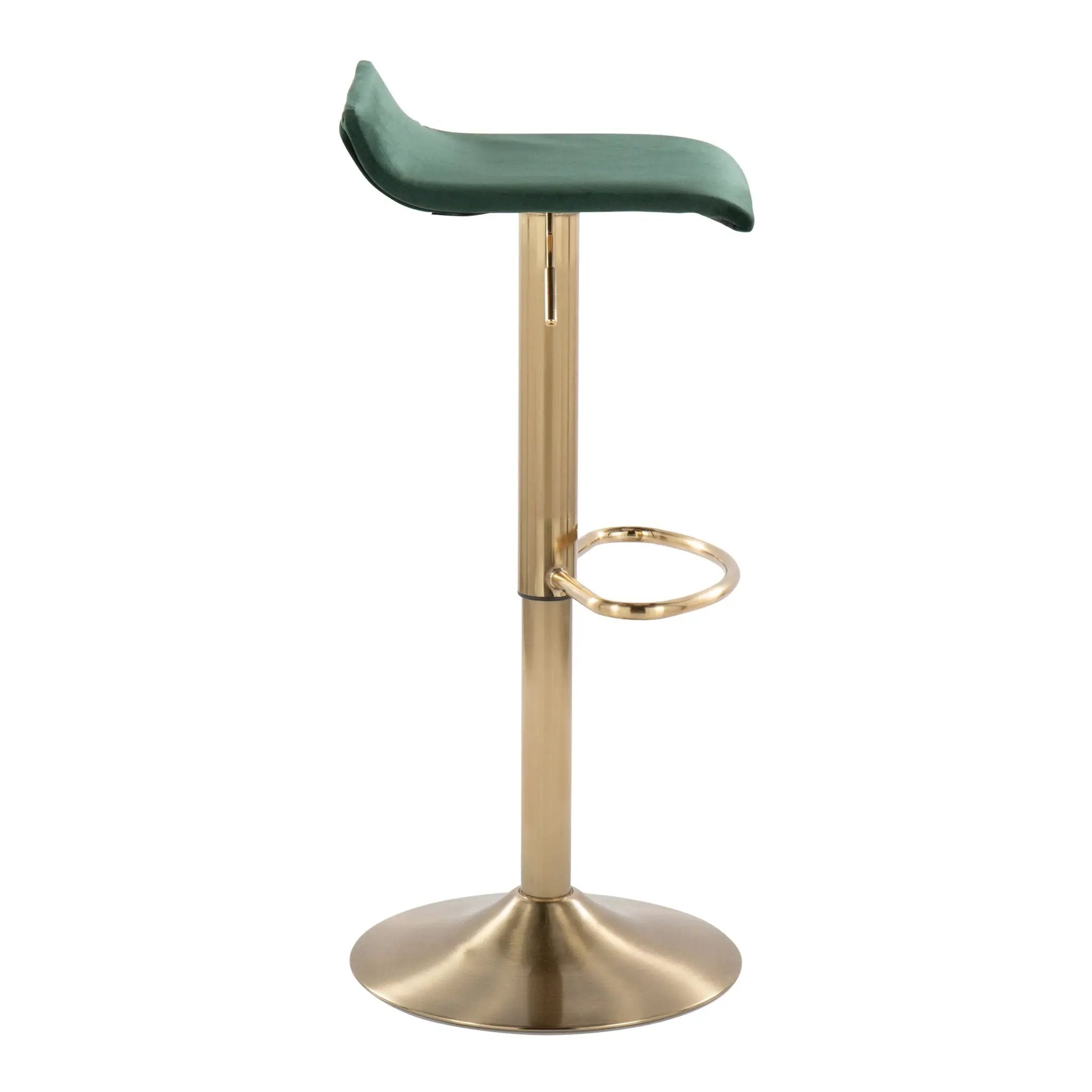 Ale - Contemporary Adjustable Height Barstool With Swivel With Oval Footrest (Set of 2) by Unique Piece Furniture