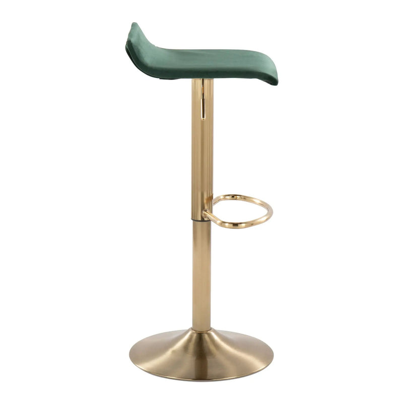 Ale - Contemporary Adjustable Height Barstool With Swivel With Oval Footrest (Set of 2) by HouseOfZazla