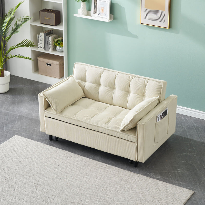 Two-Seat Casual Sofa With Pull Out Bed, Living Room Furniture by HouseOfZazla