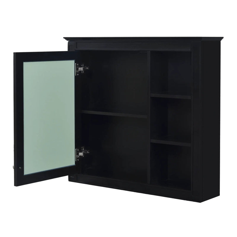 Bathroom Vanity With Medicine Cabinet, Royal Mirror Cabinet, Modern Bathroom Storage Cabinet With 2 Soft Closing Doors And 4 Drawers by HouseOfZazla