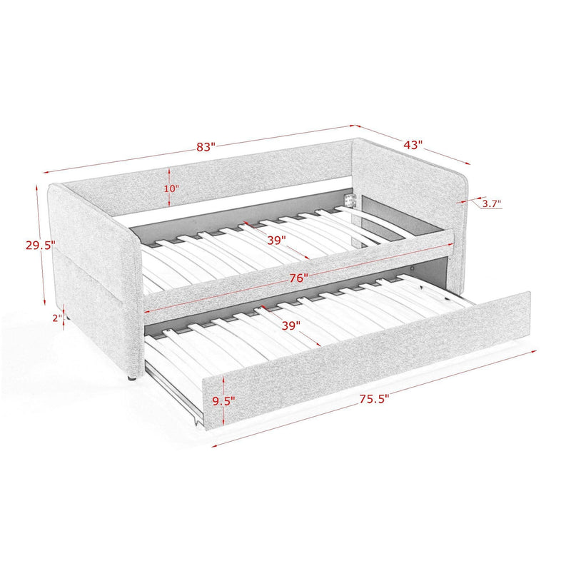 Upholstered Daybed With Pop Up Trundle by Unique Piece Furniture