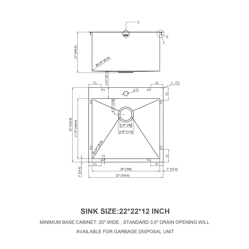 Stainless Steel Drop In Kitchen Sink, Topmount by HouseOfZazla