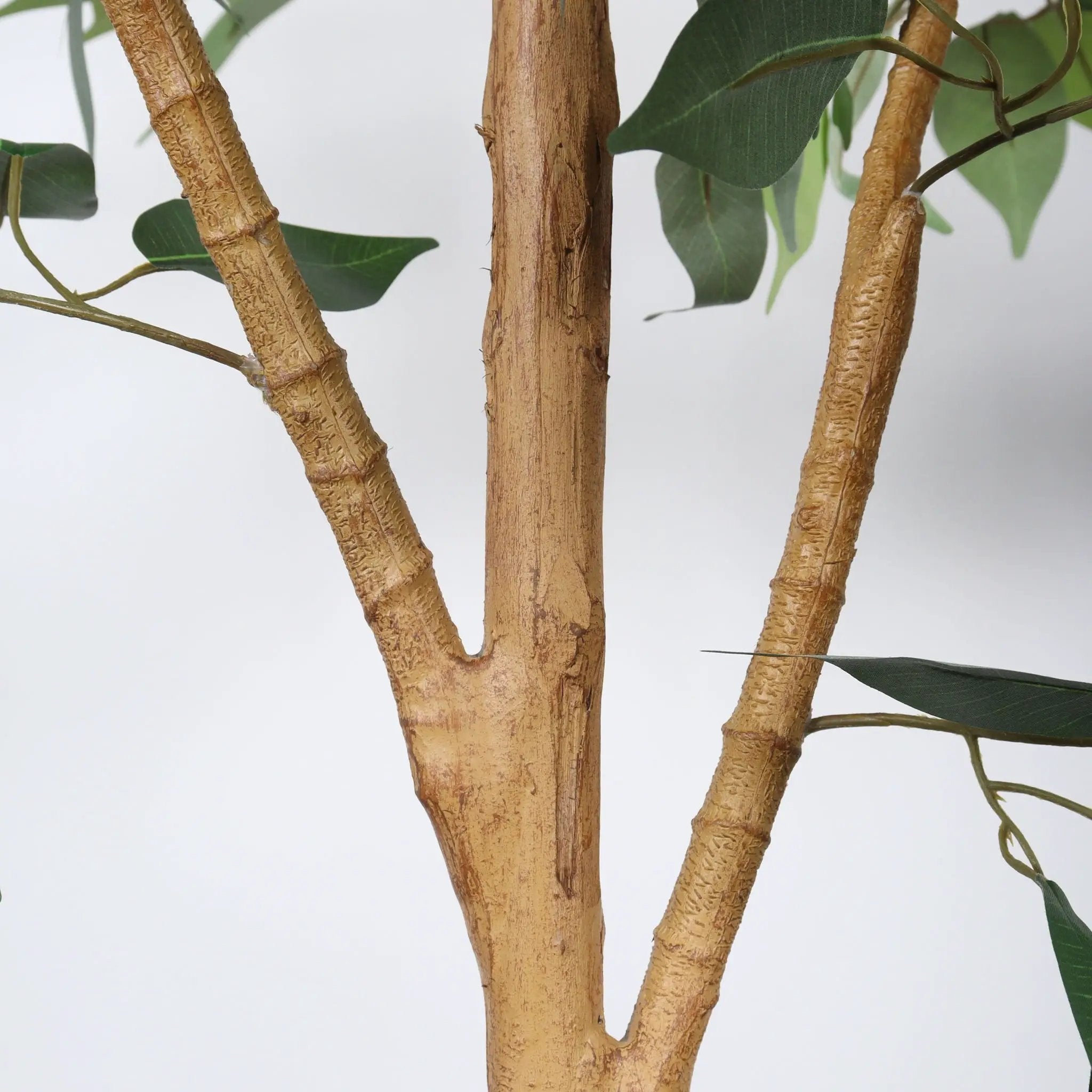 6Ft Artificial Ficus Tree With Natural Trunk In Pot For Indoor Home Office Decor - Green Leaves by Unique Piece Furniture