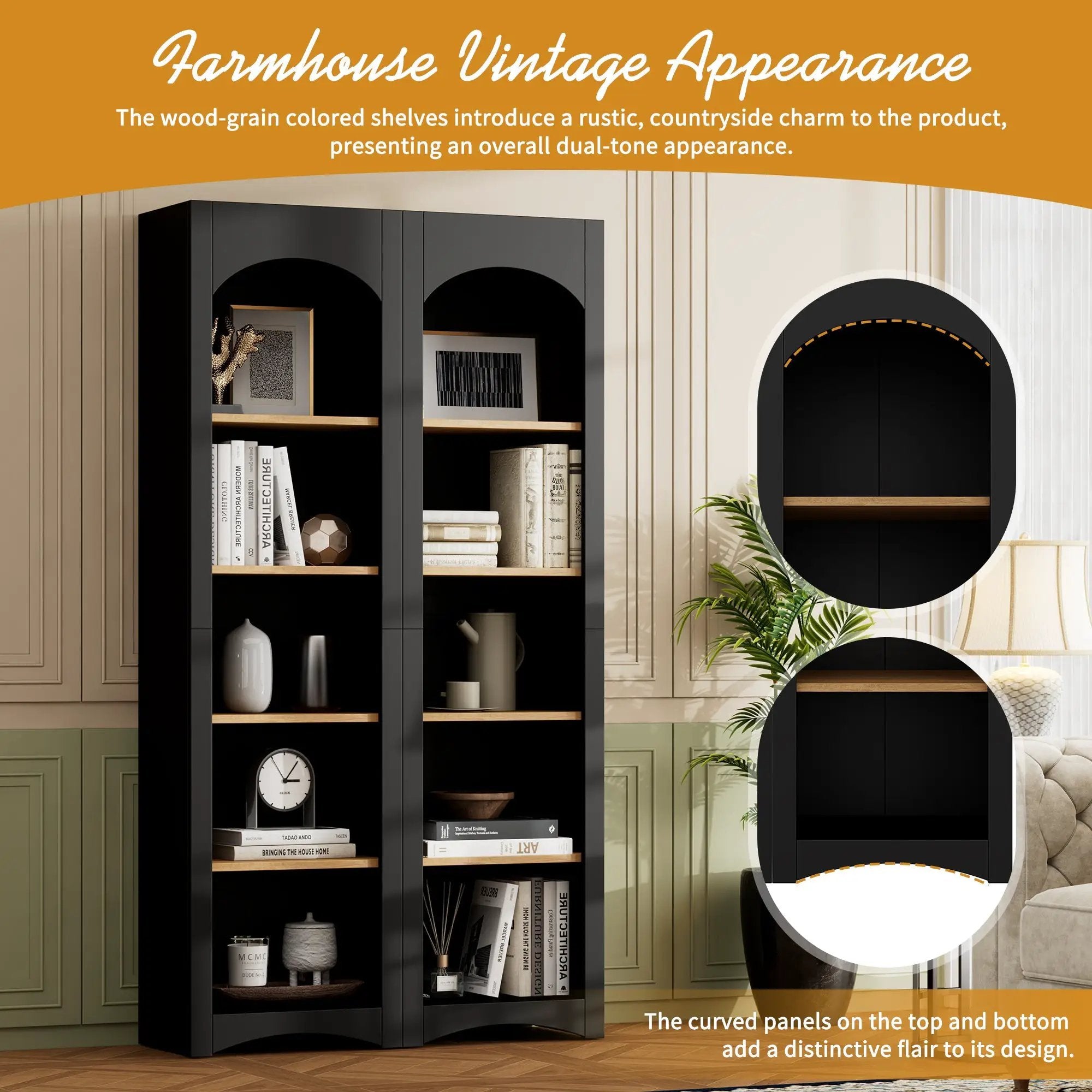 On-Trend Free Standing 5 Tier Bookshelves, Bookcases Set of 2 by HouseOfZazla