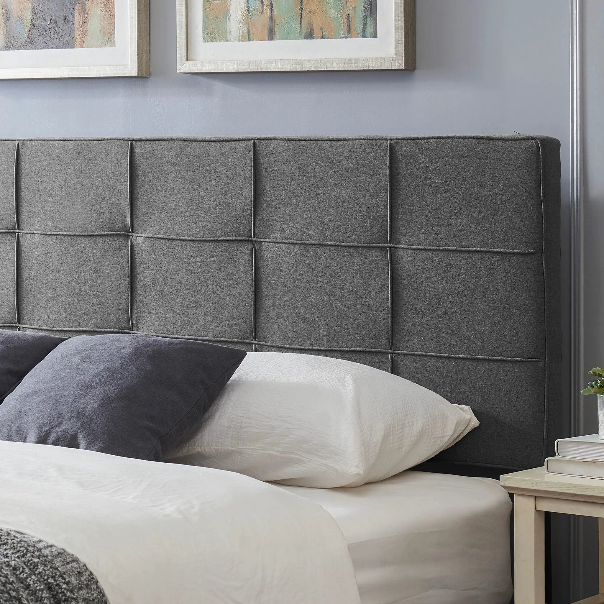 King / California King Sized Headboard - Charcoal Gray by HouseOfZazla