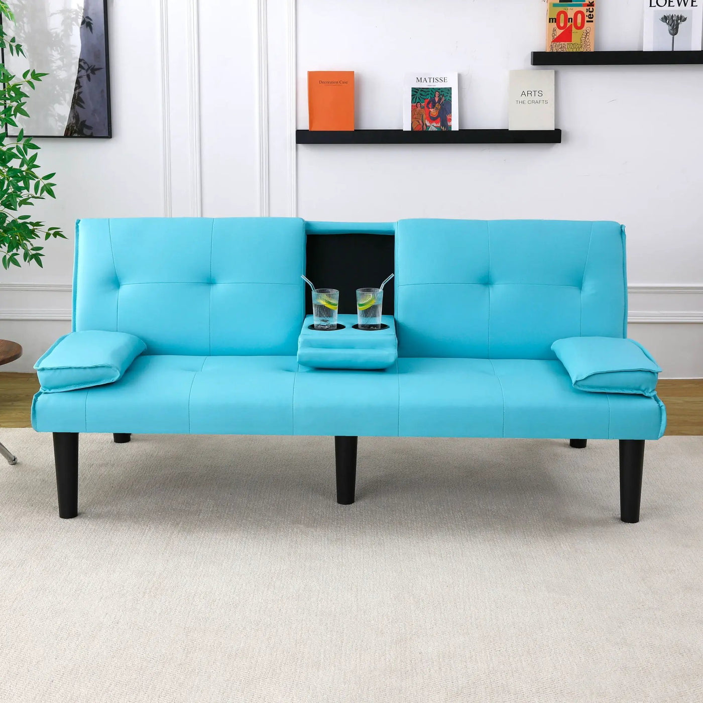 Sofa Bed With Foldable Design And Cup Holder by Unique Piece Furniture
