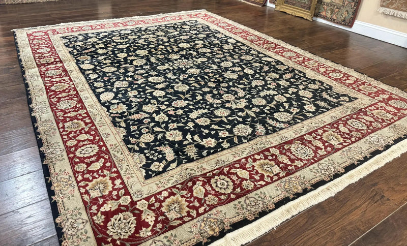 Black Pak Persian Rug 8x10, Floral Allover by Jewel Rugs