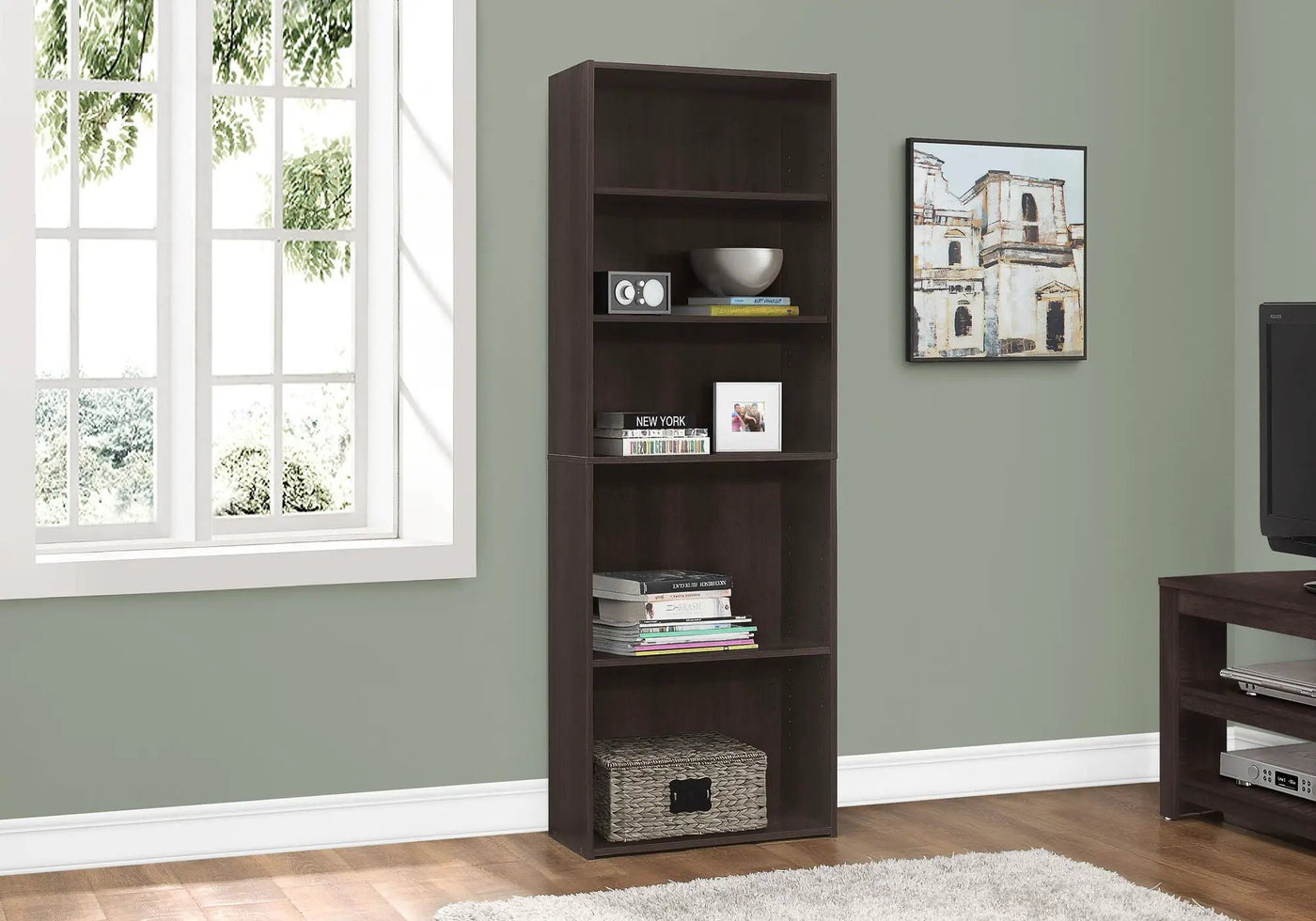 6-Tier Transitional Bookshelf for Office by HouseOfZazla
