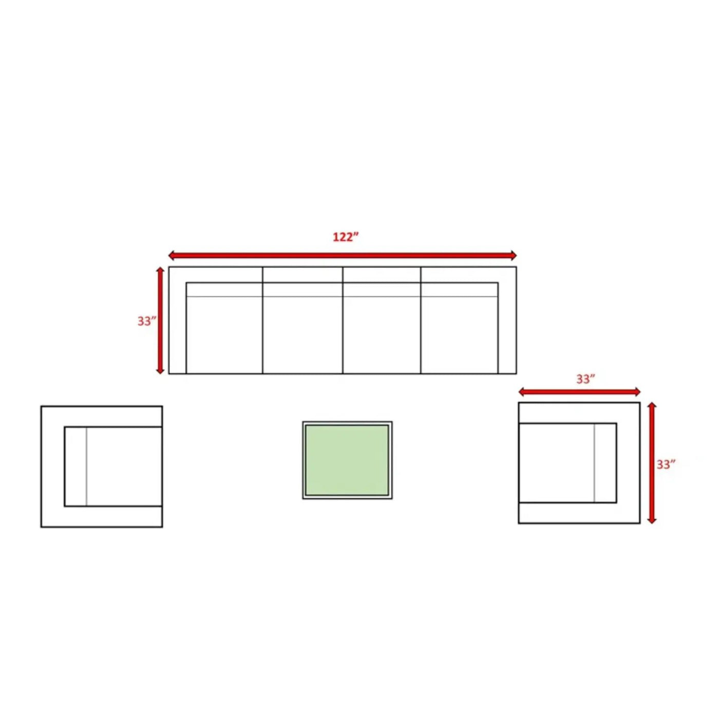 Stylish Entertainment Sectional Set, Outdoor Living by Unique Piece Furniture