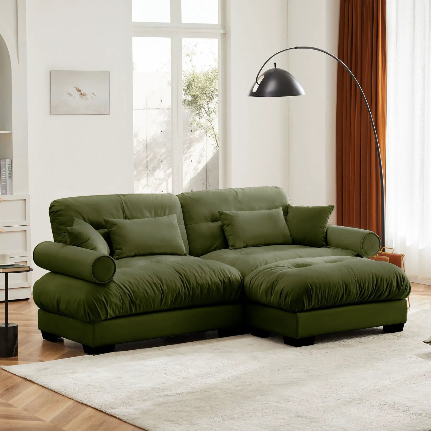 Super Comfort Oversized Modular Sectional Sofa With Movable Ottoman by HouseOfZazla