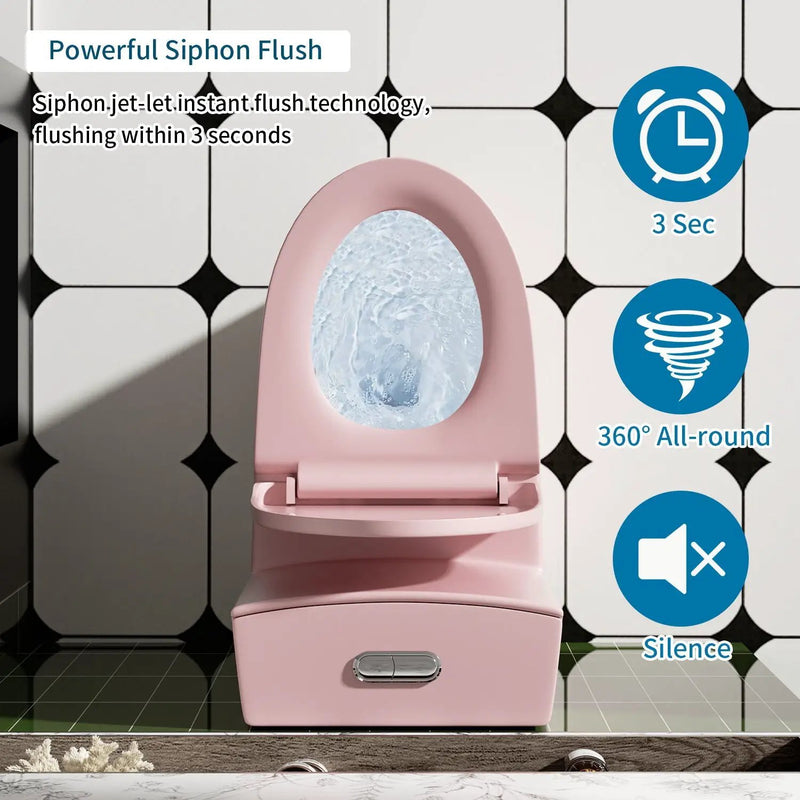 1 Piece Toilet With Tornado Flush, Dual Flush, And ADA Height Comfort Chair by HouseOfZazla