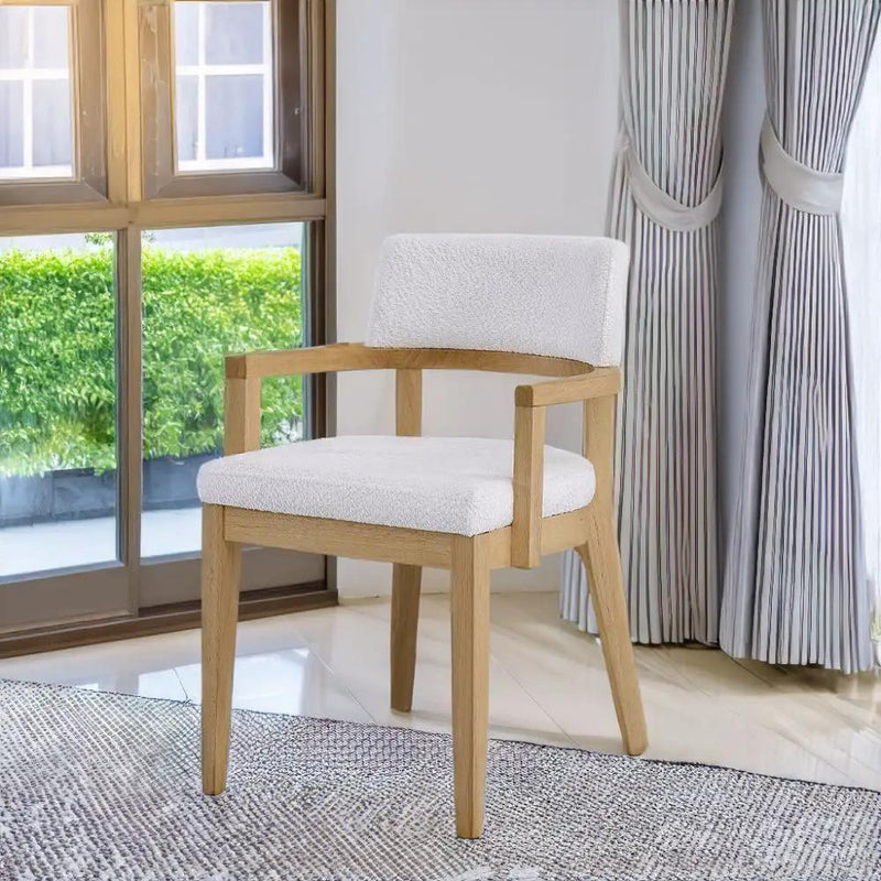 Kasem - Arm Chair (Set of 2) - Gorge Fabric & Oak by Unique Piece Furniture