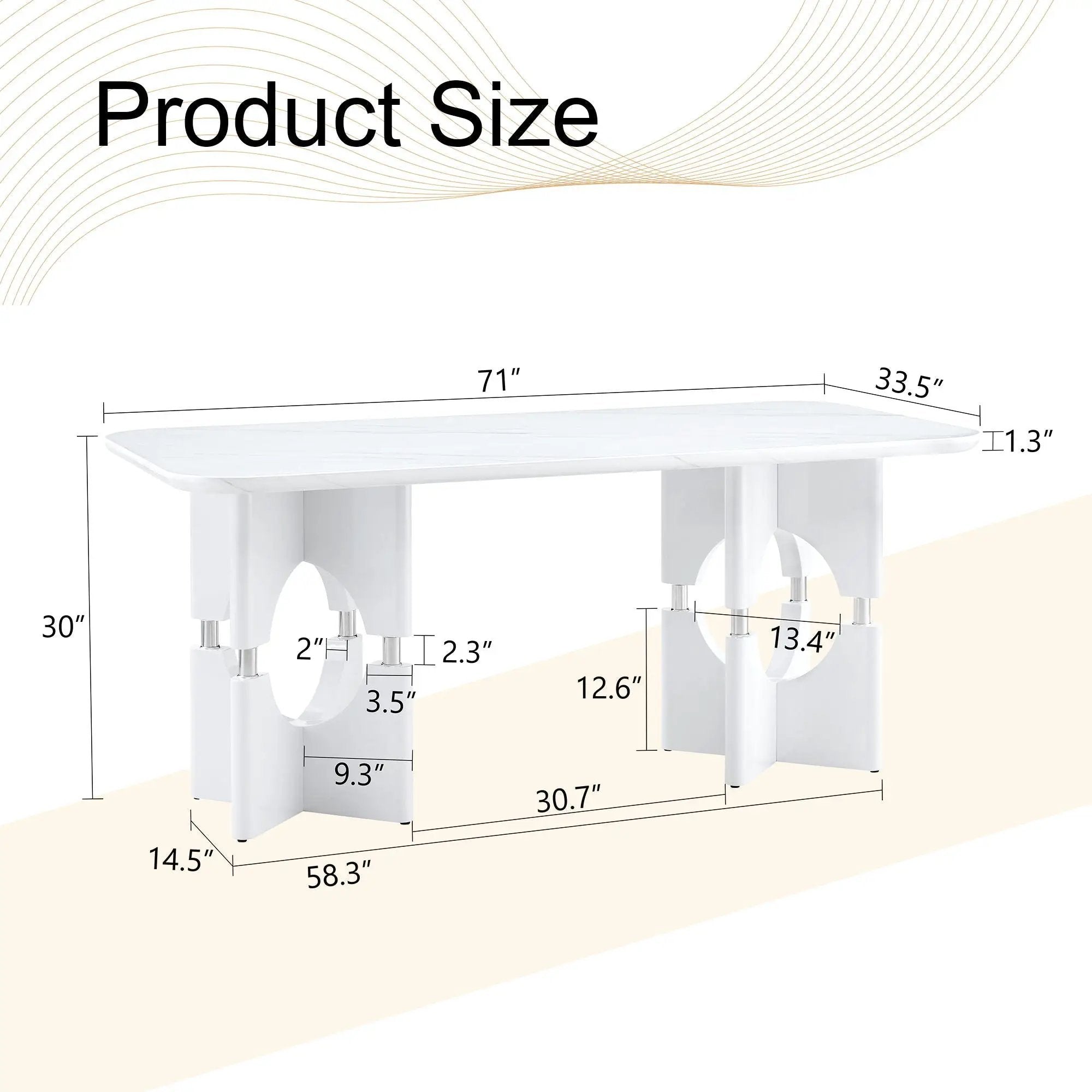 Modern Dining Table With Sleek Hollow-Out Frame And Accents by Unique Piece Furniture