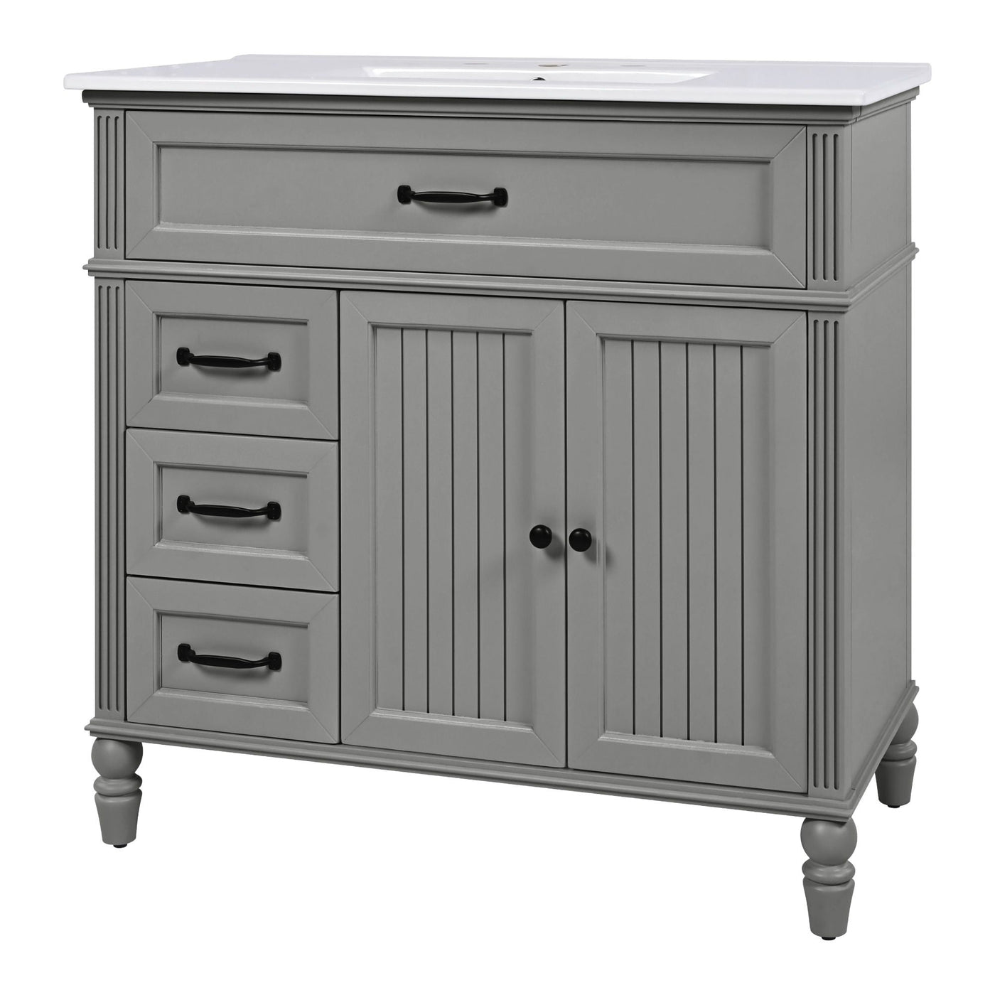 Bathroom Vanity With Sink, Freestanding Cabinet & Drawers by HouseOfZazla