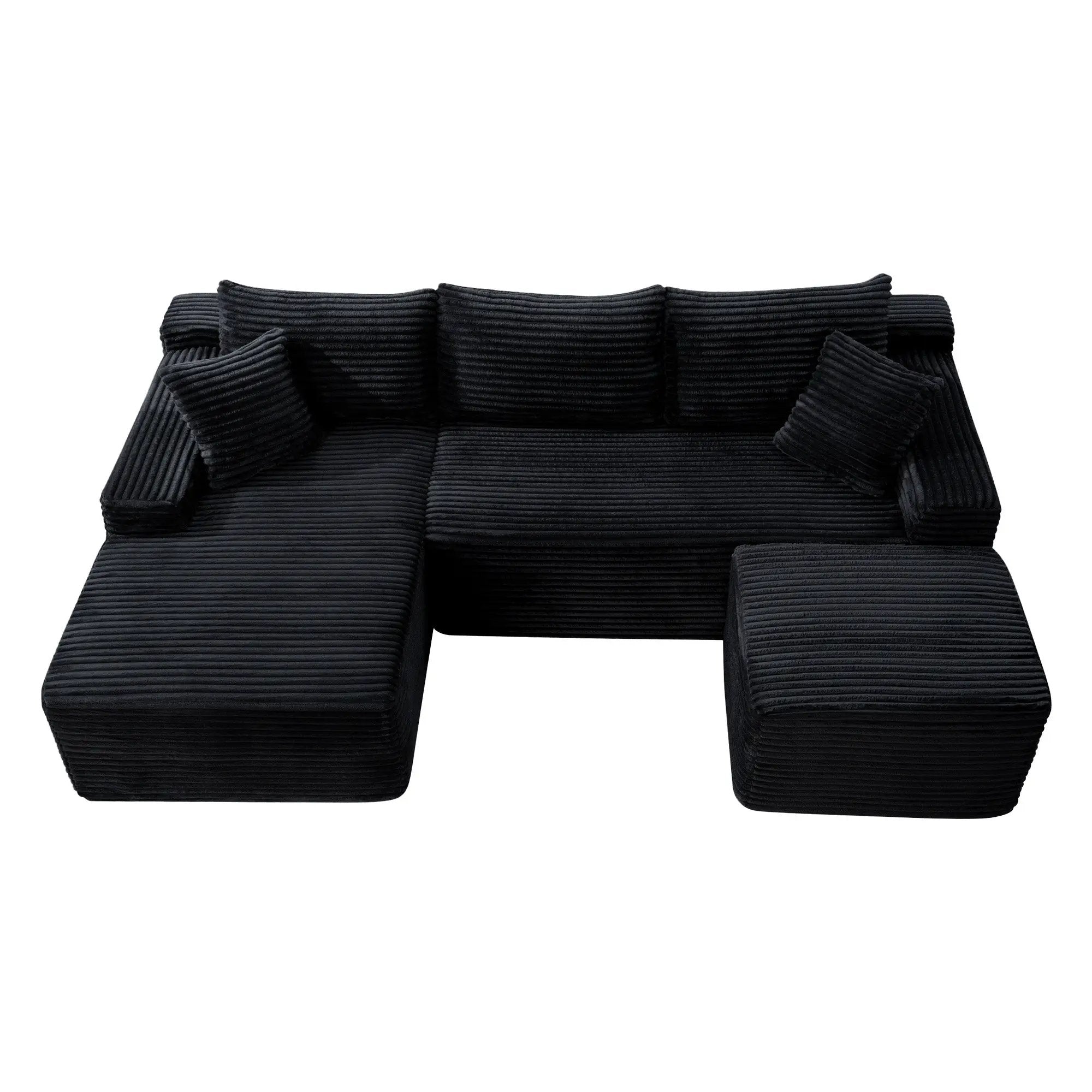 106.3" U-Shaped Cloud Sectional Sofa with Deep Seat by HouseOfZazla