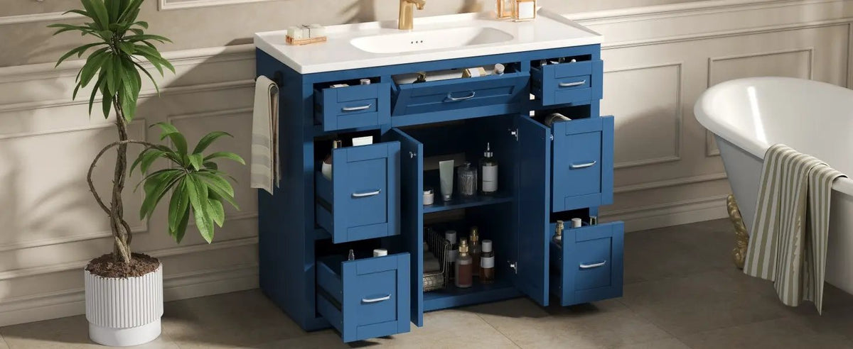 Navy Blue 48" Bathroom Vanity by HouseOfZazla