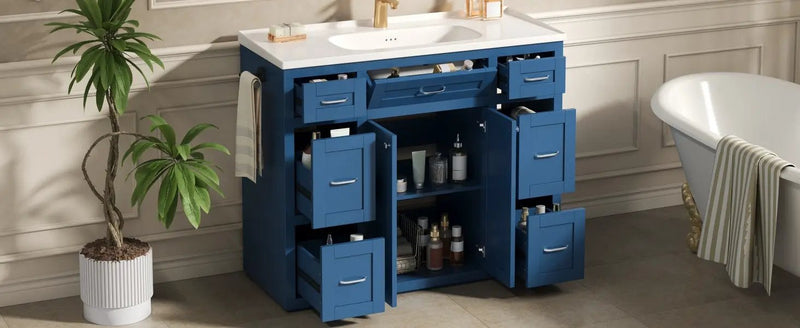 Navy Blue 48" Bathroom Vanity by HouseOfZazla