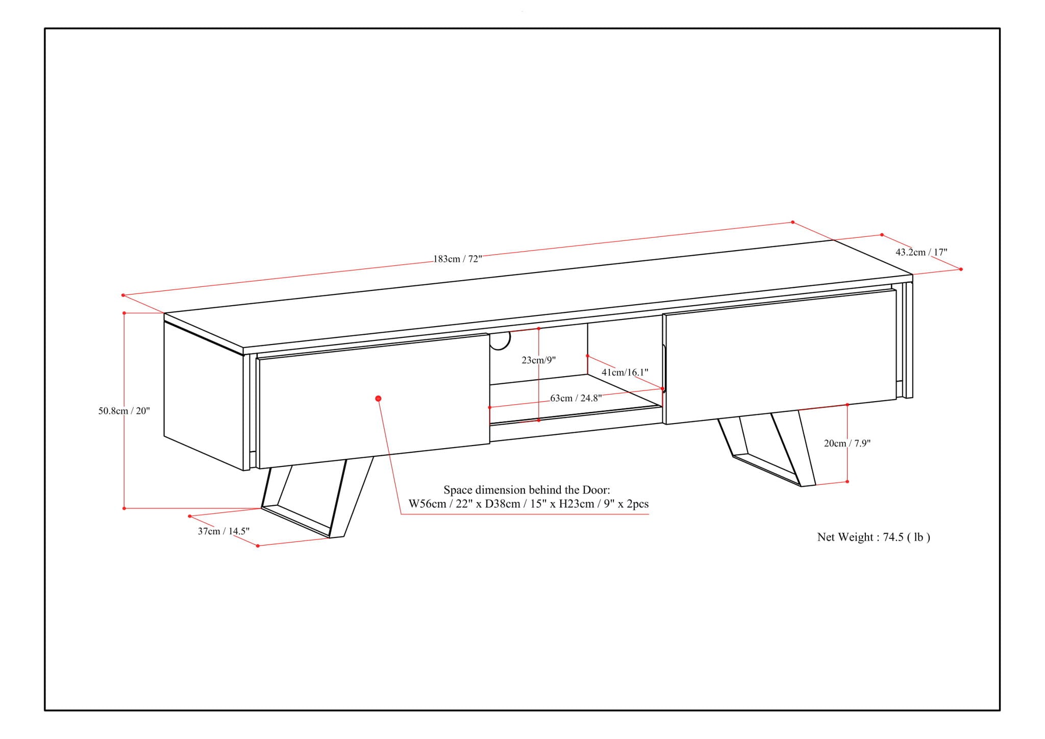 Lowry - Handcrafted TV Media Stand by HouseOfZazla