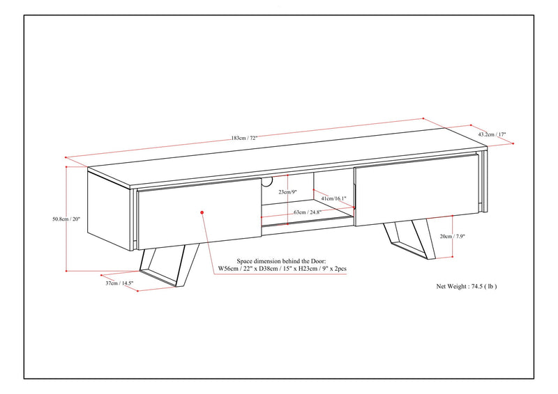 Lowry - Handcrafted TV Media Stand by HouseOfZazla