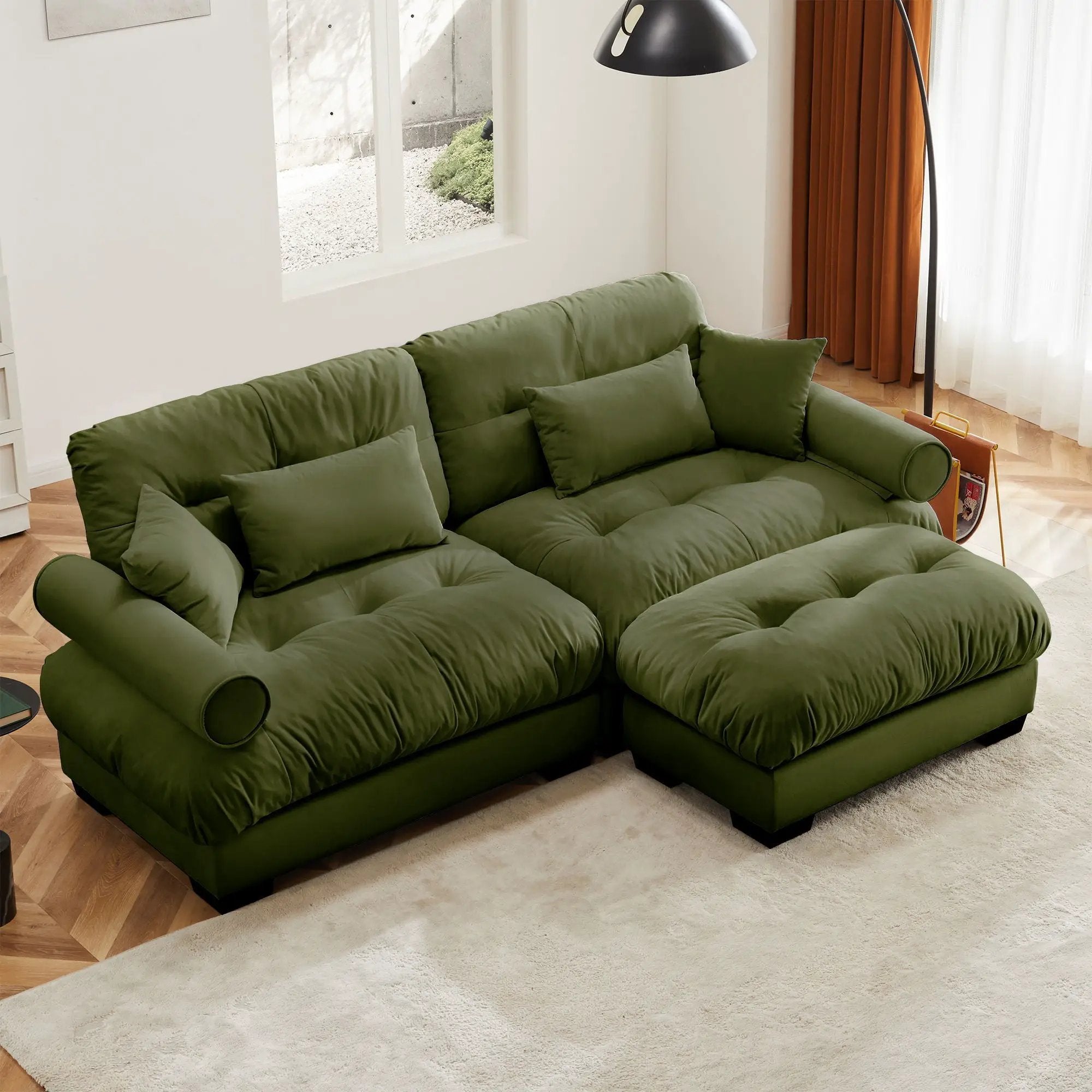 Super Comfort Oversized Modular Sectional Sofa With Movable Ottoman by Unique Piece Furniture