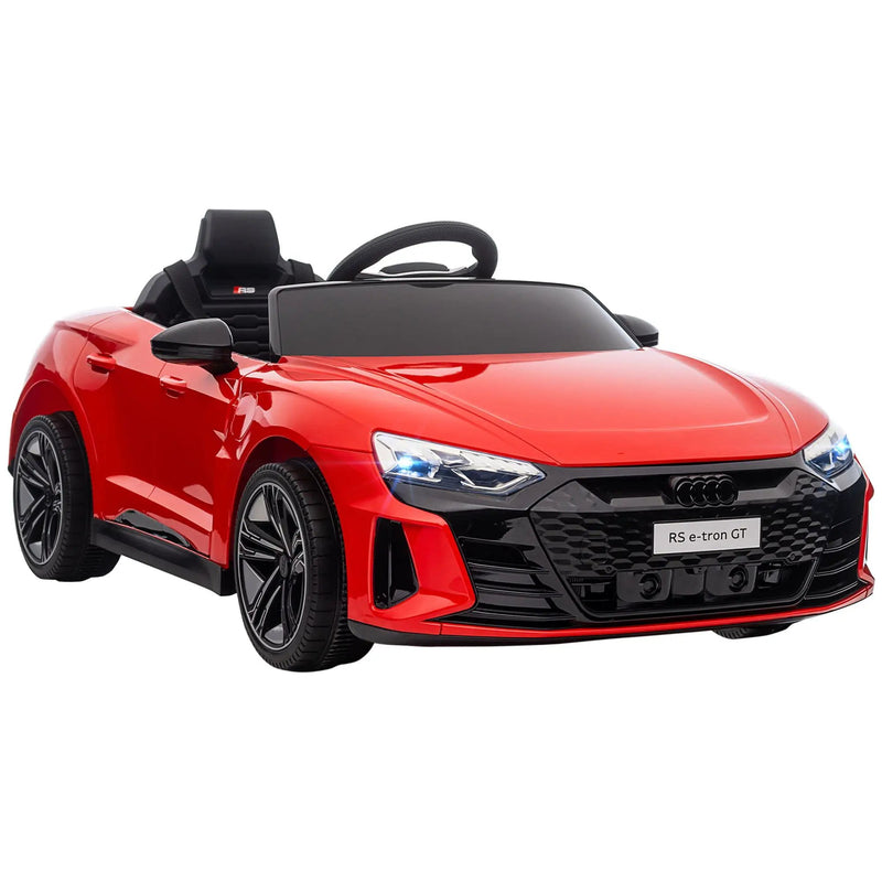 Aosom - Kids Ride On Car, 12V Licensed Audi Rs E-Tron Gt 3.1 Mph Electric Car For Kids, Ride-On Toy For Boys And Girls With Remote Control, 4 Wheels With Suspension, Horn, Music, Lights - Red by HouseOfZazla