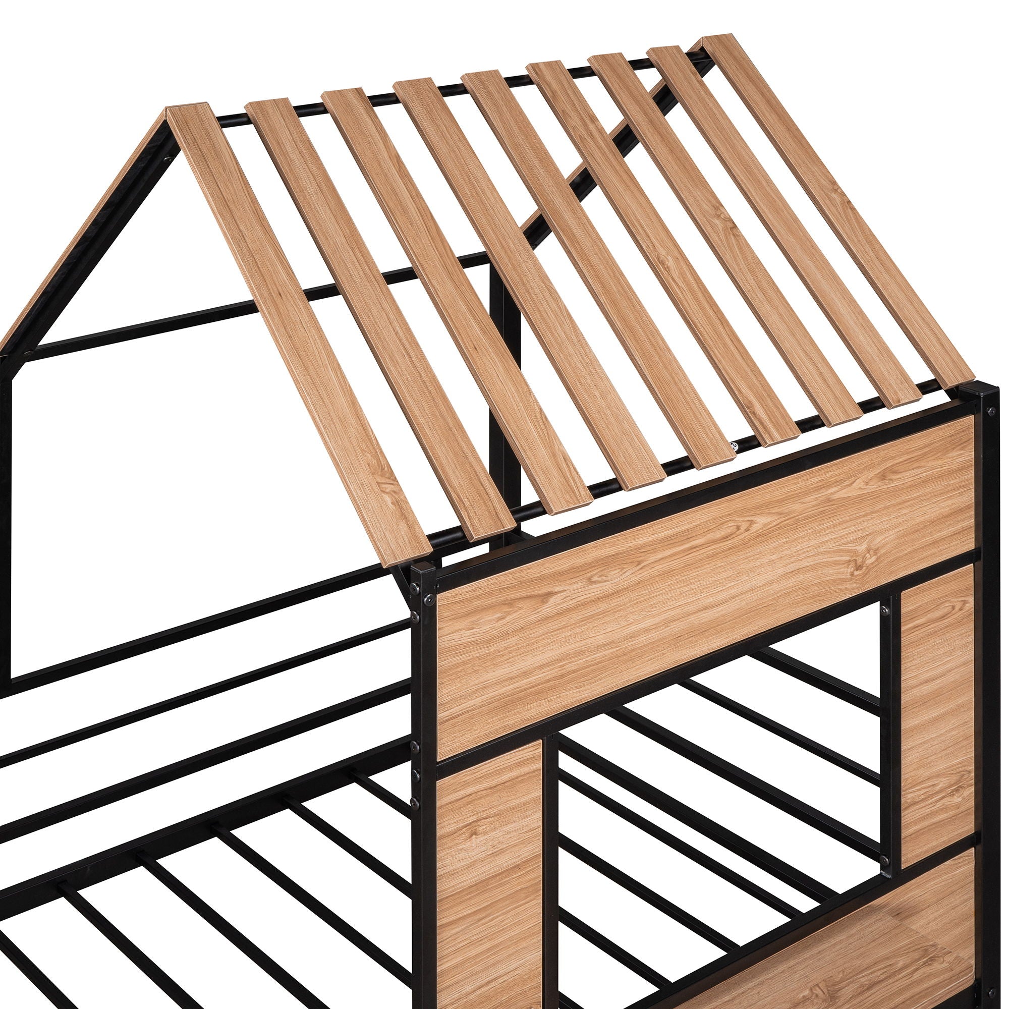 Loft Bed With Roof, Window, Guardrail, Ladder by HouseOfZazla