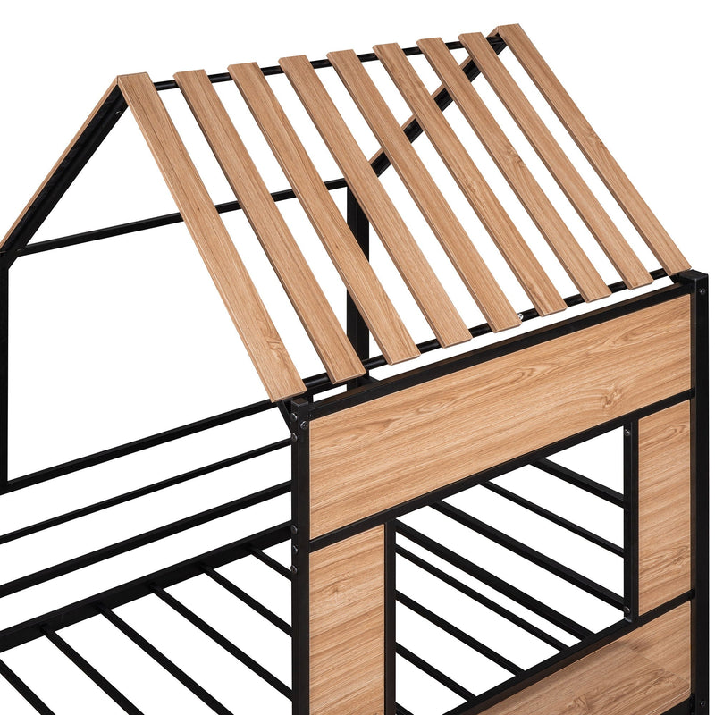 Loft Bed With Roof, Window, Guardrail, Ladder by HouseOfZazla