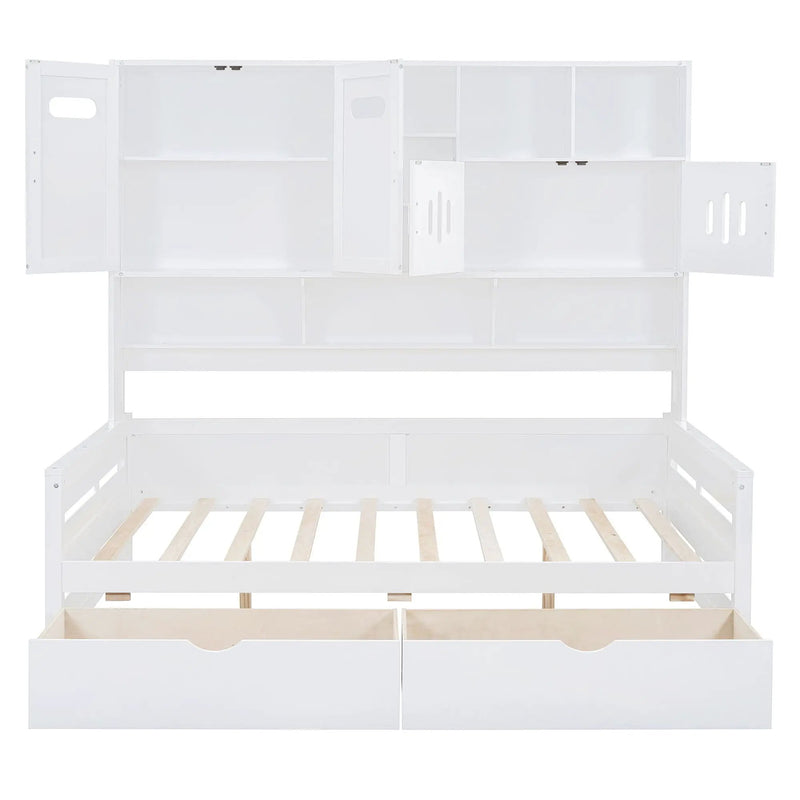Daybed With All-In-One Cabinet And Shelf by HouseOfZazla