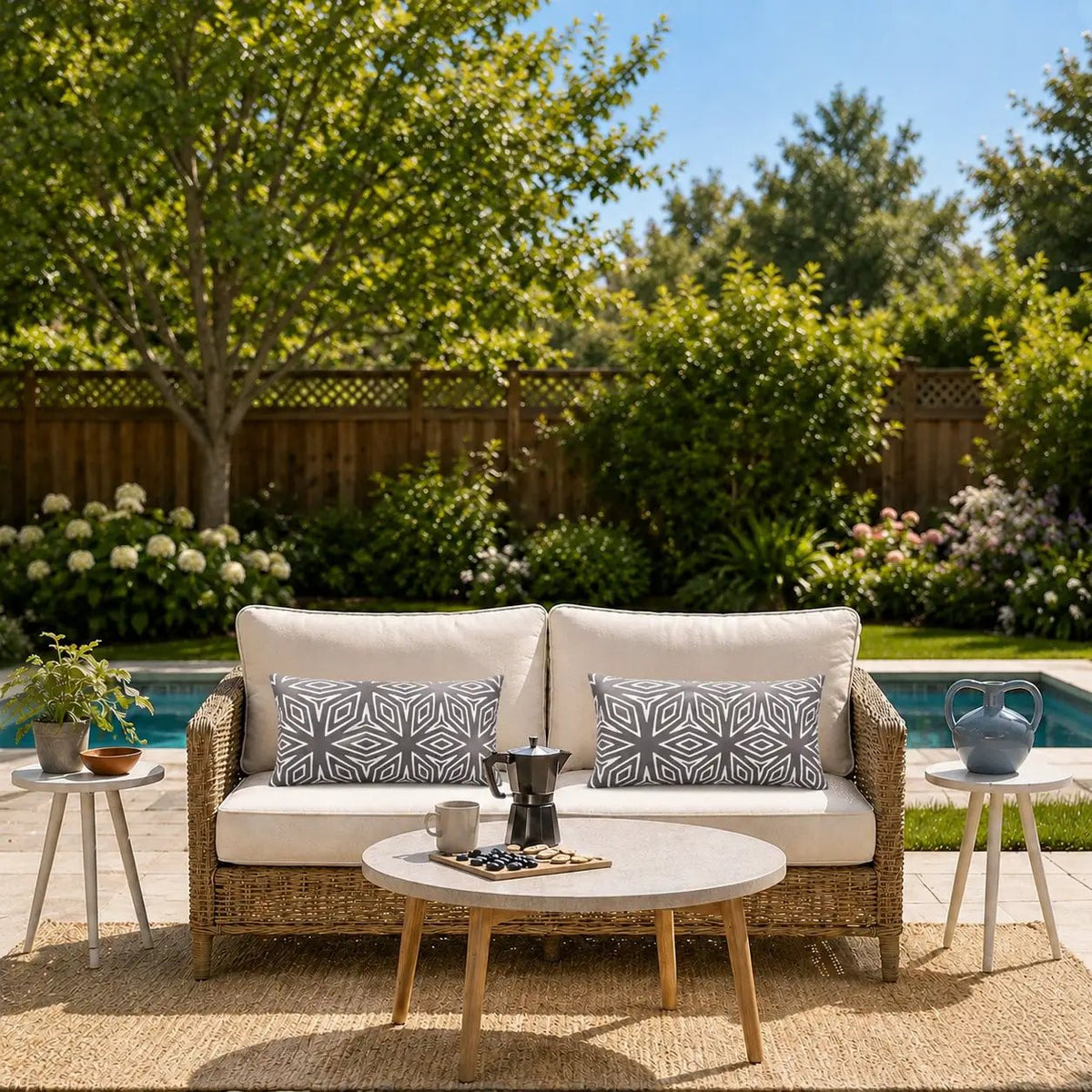2 Pack Outdoor Lumbar Pillow Covers by HouseOfZazla