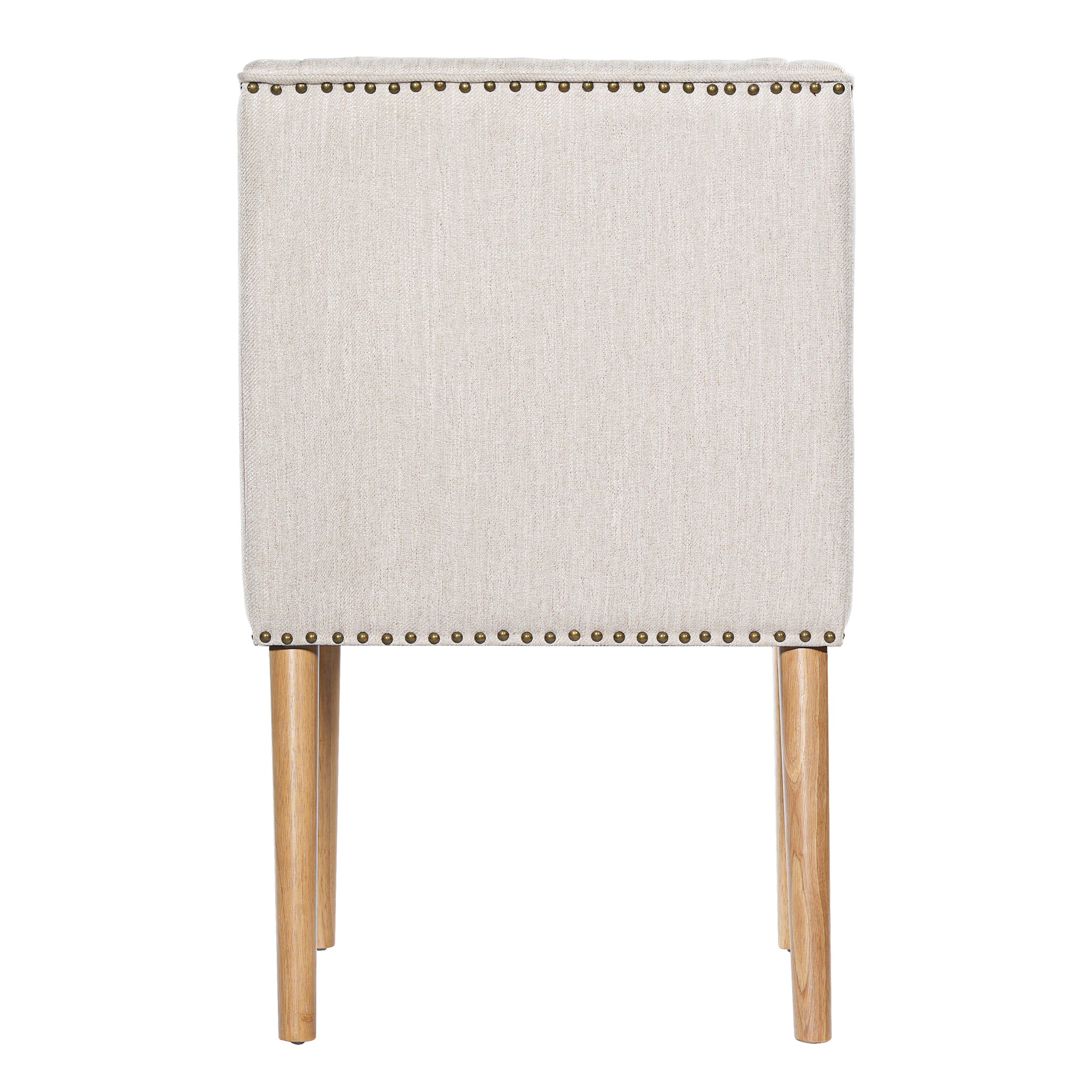 Light Luxury Rivet Upholstered Dining Chair Set of 2 by HouseOfZazla