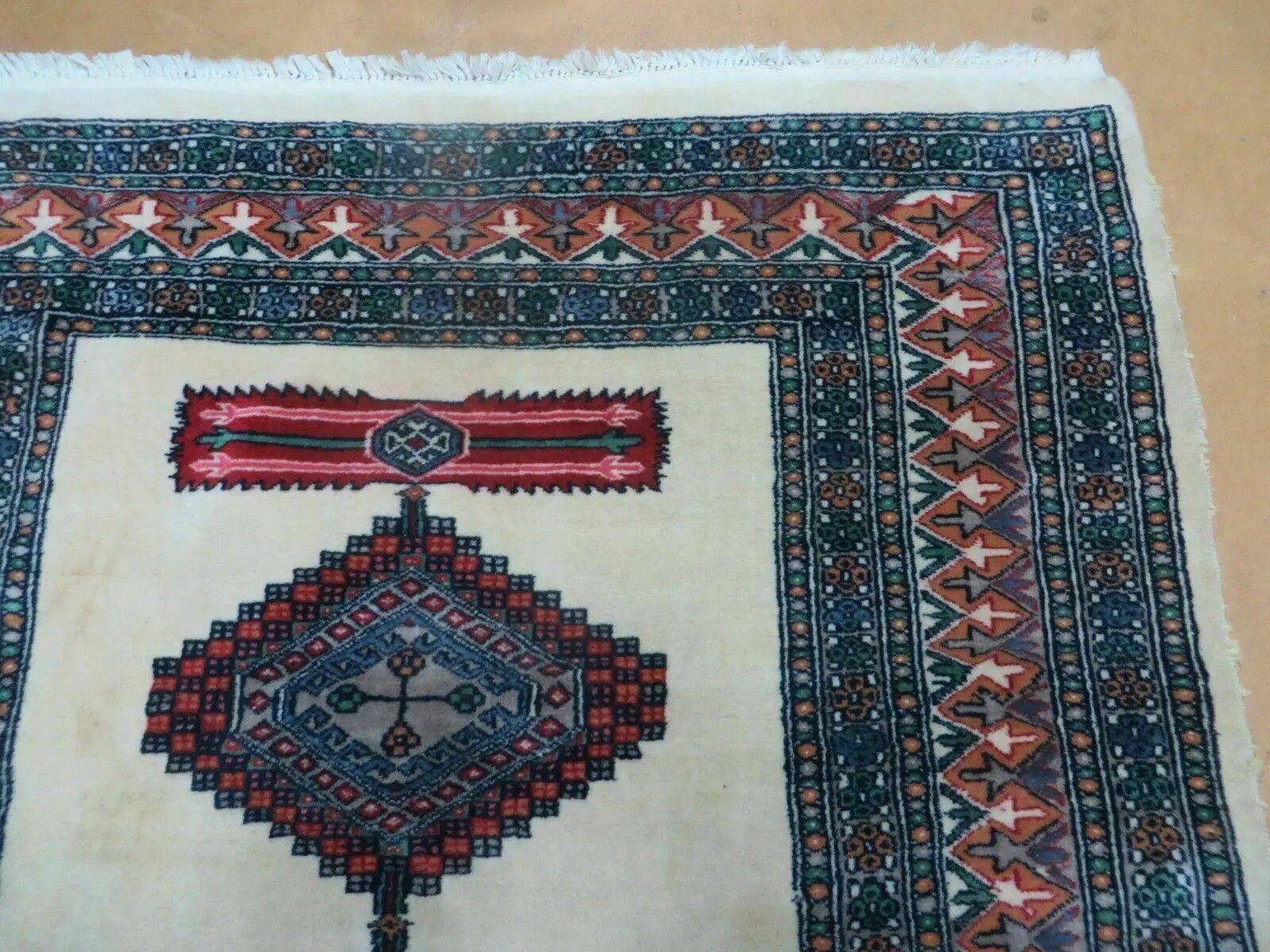 4' X 6' Vintage Handmade Bokhara Turkoman Pakistan Wool Rug Carpet Nice by Jewel Rugs