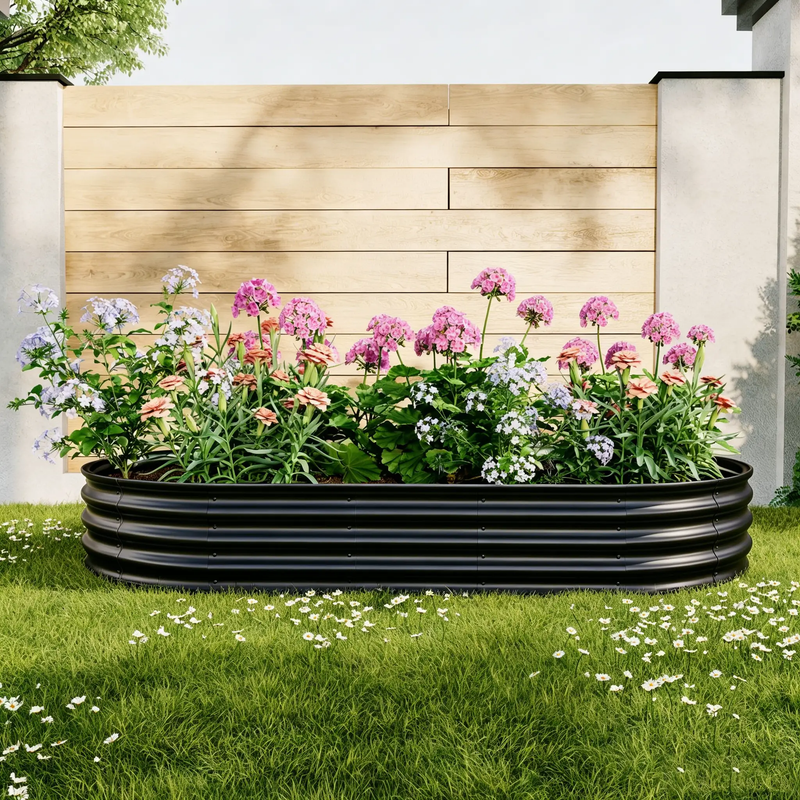 Galvanized Raised Garden Bed 8x4x1ft by HouseOfZazla