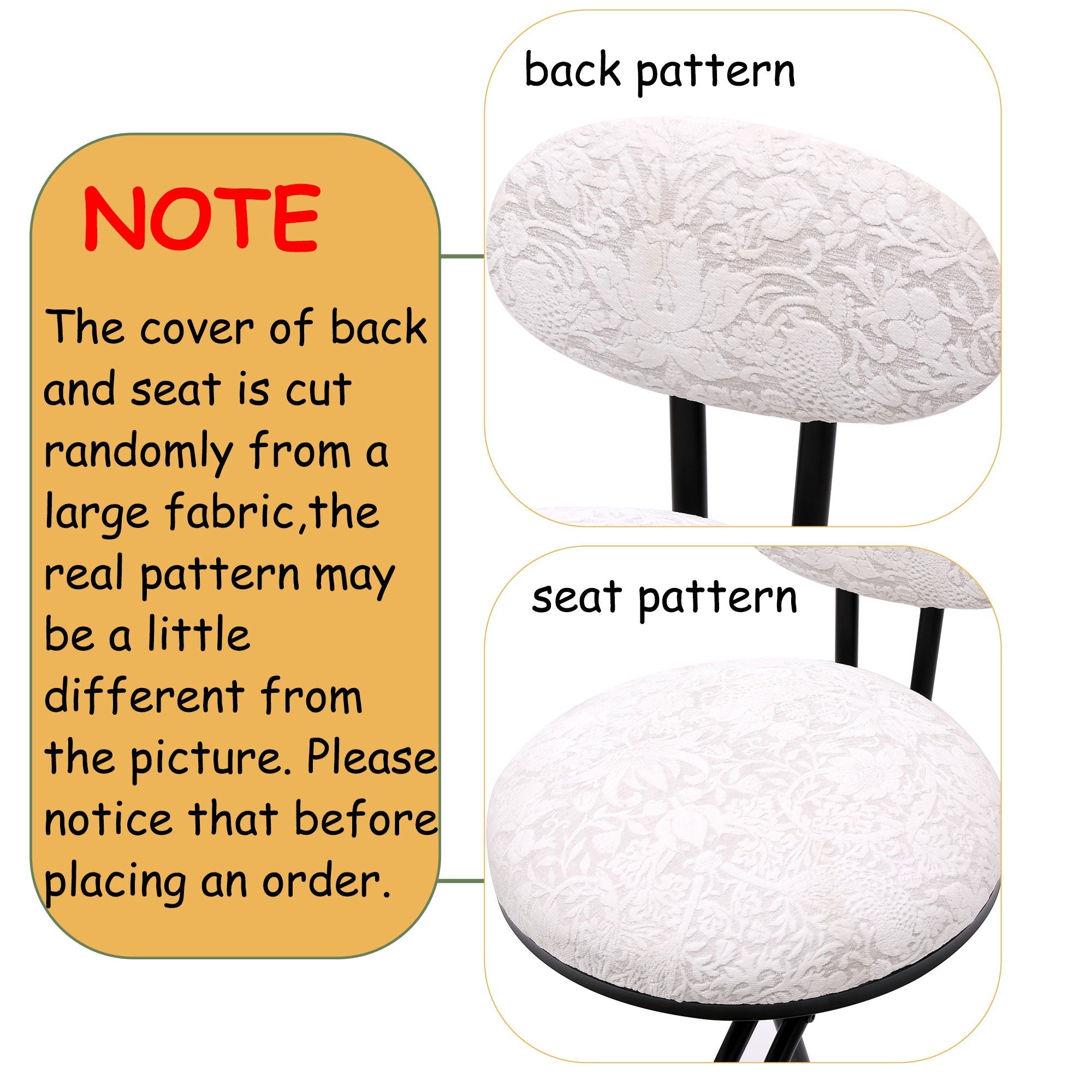 Round Print Bar Stools Upholstered Chairs For Kitchen (Set of 2) by HouseOfZazla