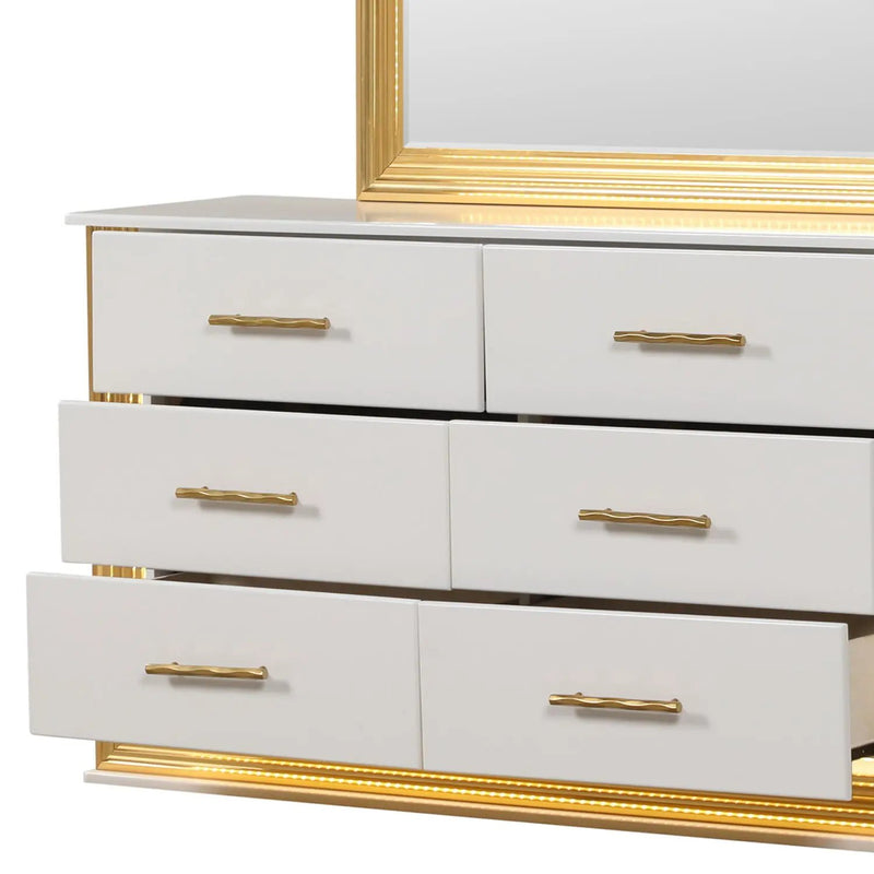 Obsession - 6 Drawer Dresser - White by HouseOfZazla