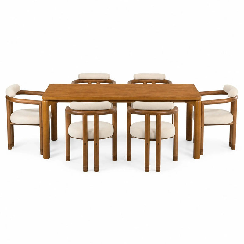 7-Piece Dining Table Set for 6, 70" by HouseOfZazla
