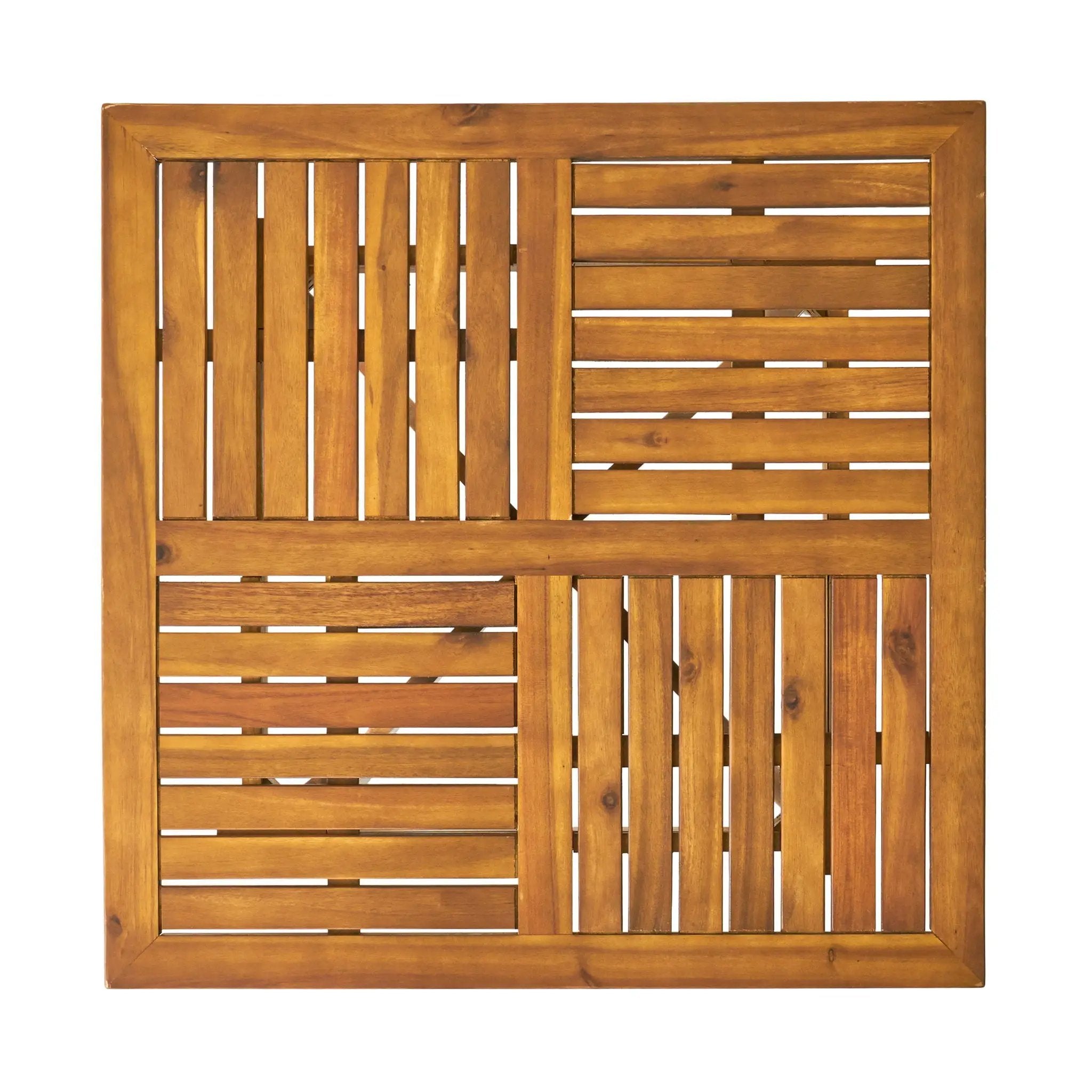 Outdoor Hermosa 5 Piece Wood Dining Set With Cushions - Teak / Beige by HouseOfZazla