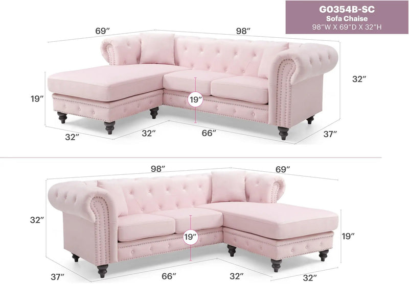 Nola - Luxurious Design Sofa Chaise by HouseOfZazla
