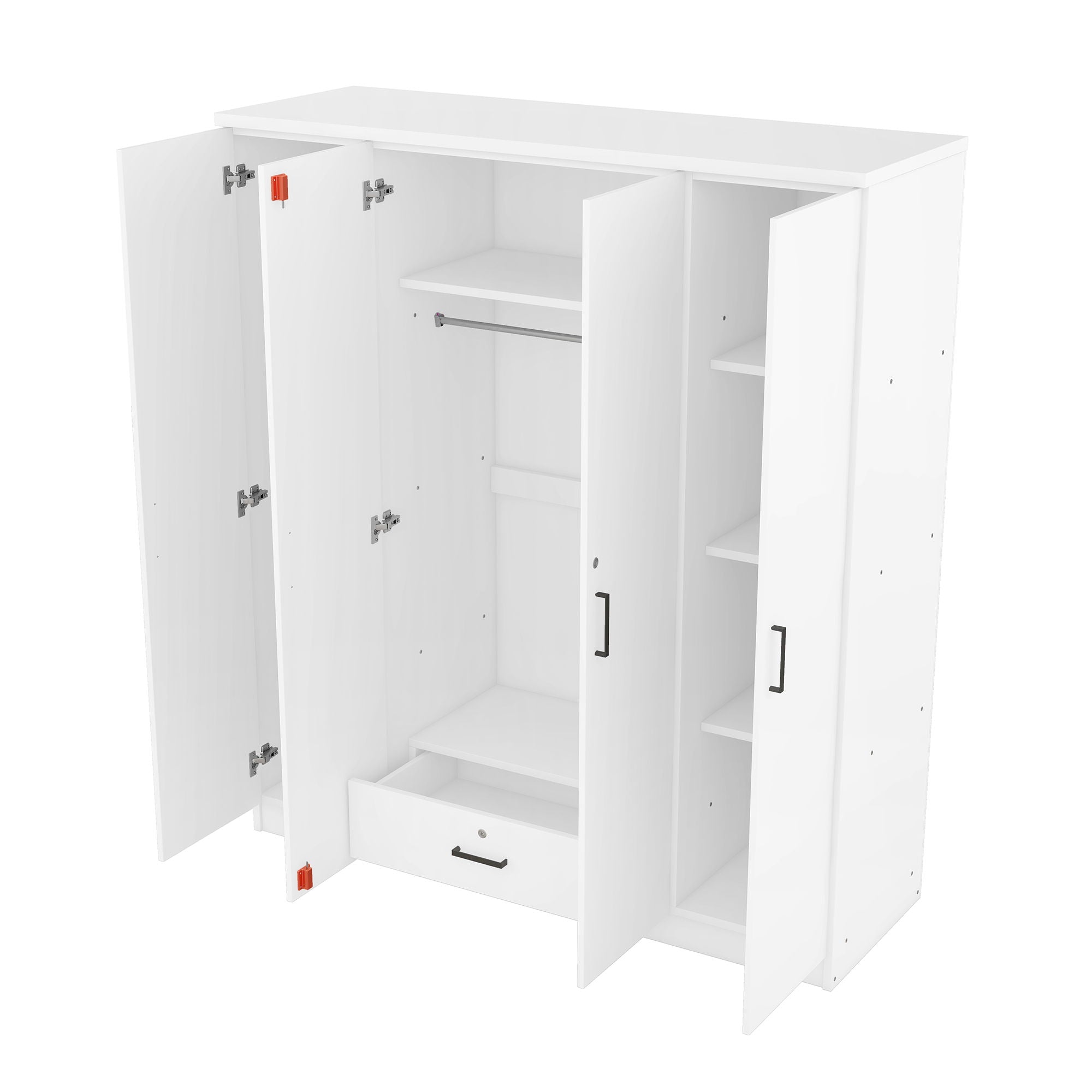4 Door Wardrobe With 1 Drawer by HouseOfZazla